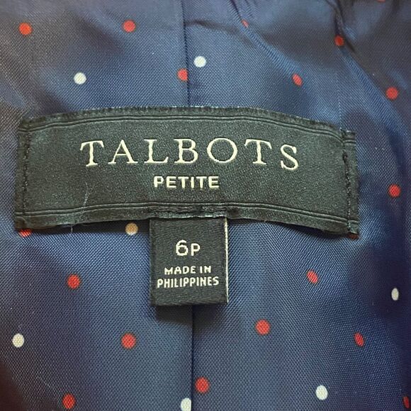 Talbots Petite Women’s Size 6 Blazer Jacket Red Plaid Tartan Wool Blend Classic - Picture 3 of 11